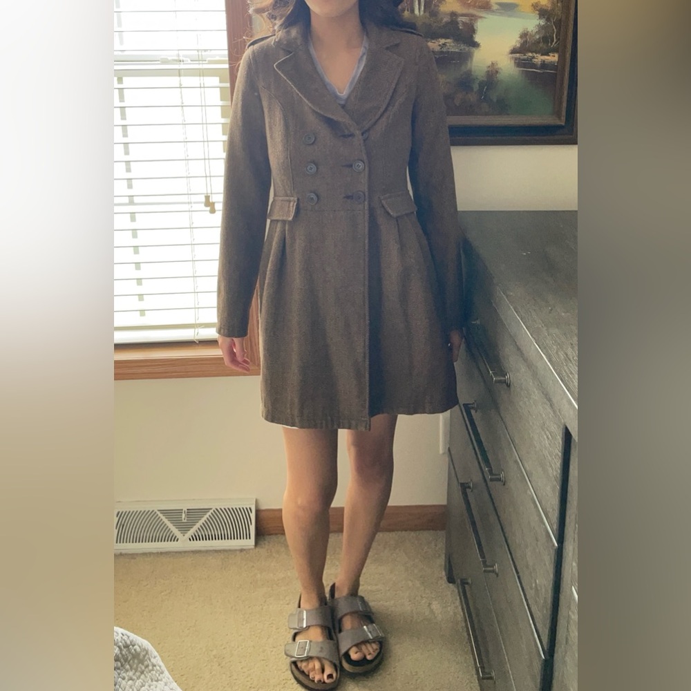 Heritage 1981 Herringbone Brown Coat